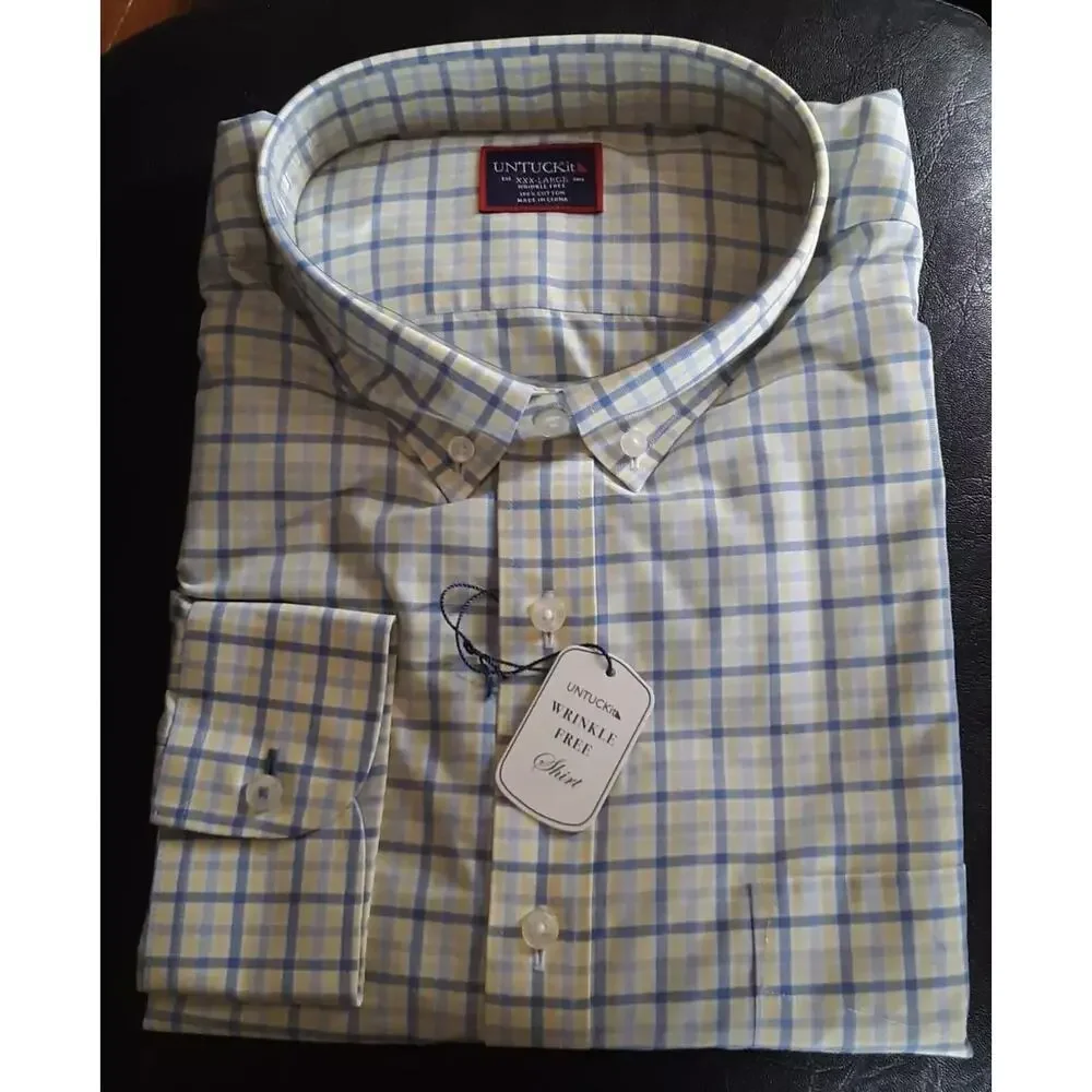 NWT MEN's UNTUCKit Long Sleeve Button Down Shirt - 3XL Regular - 